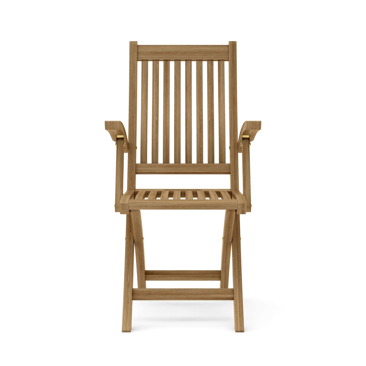 Wooden folding chair on a white background