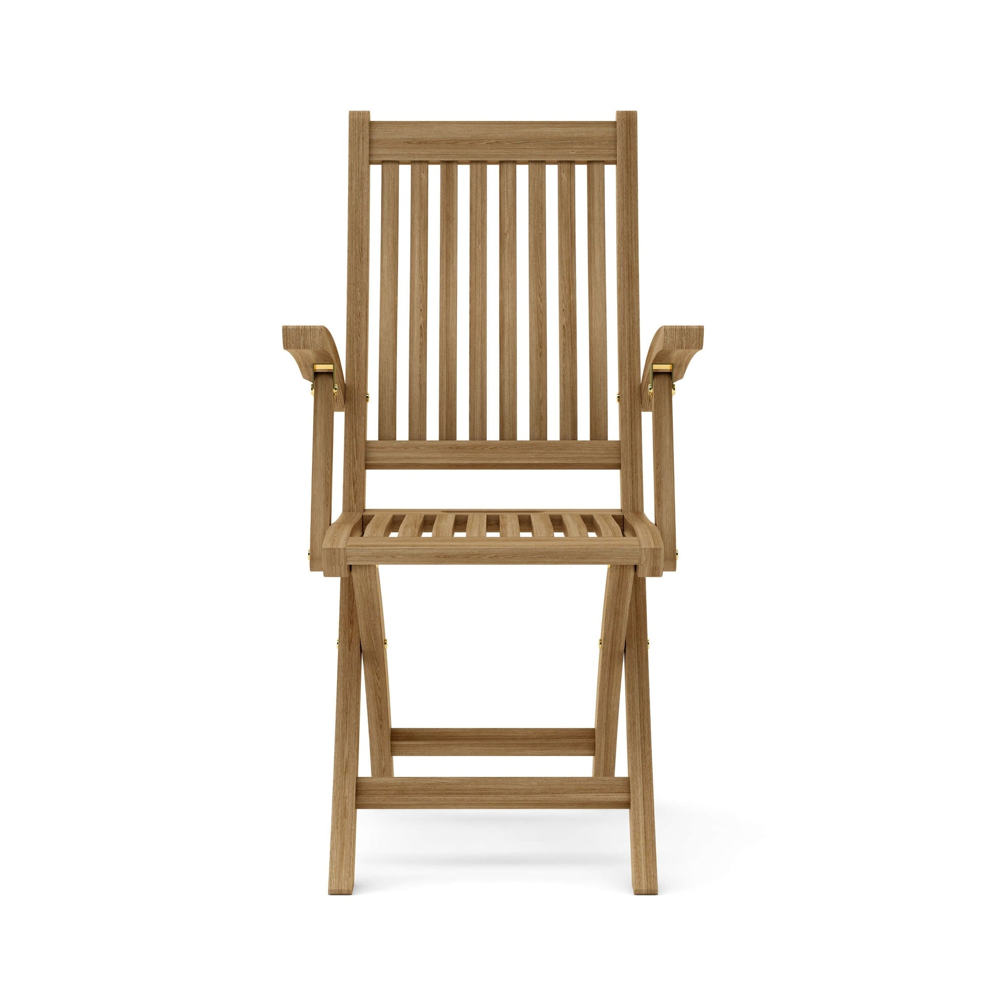 Wooden folding chair on a white background
