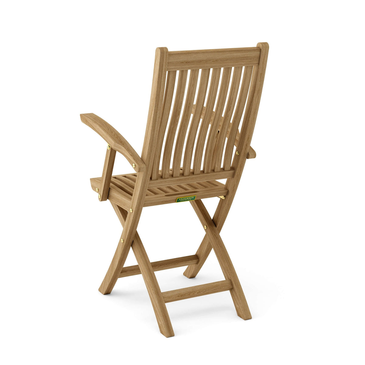 Wooden folding chair on a white background