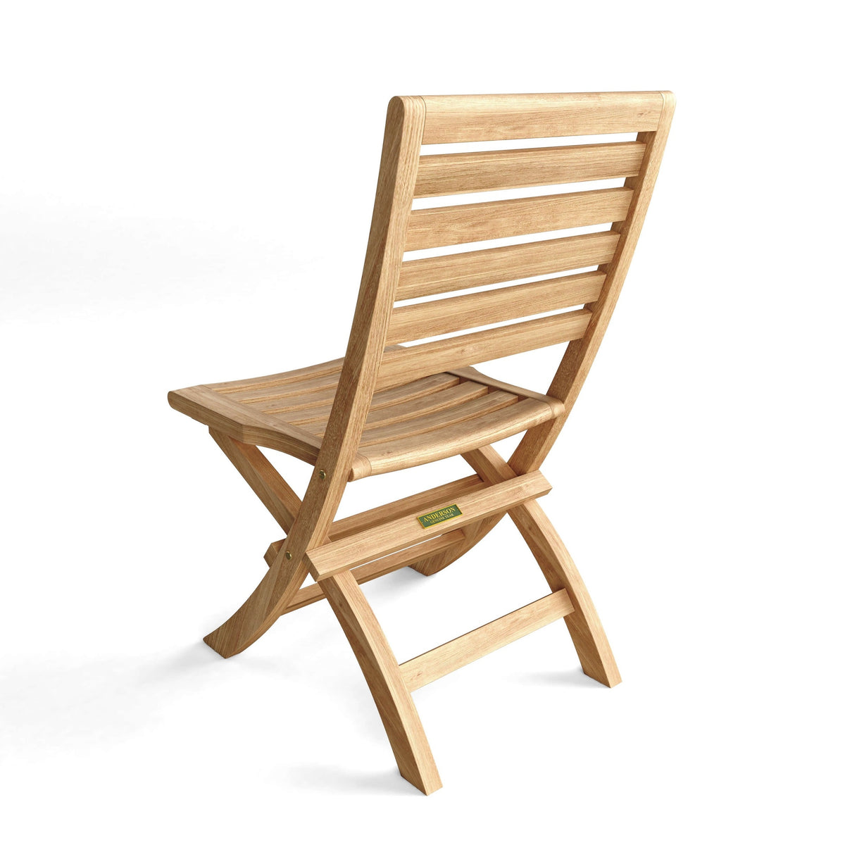 Wooden folding chair on a white background