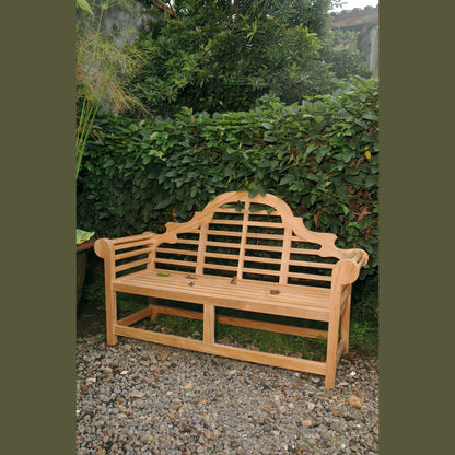 Marlborough 3-Seater Teak Wood Bench – Lutyens Design | BetterPatio // BetterPatio.com