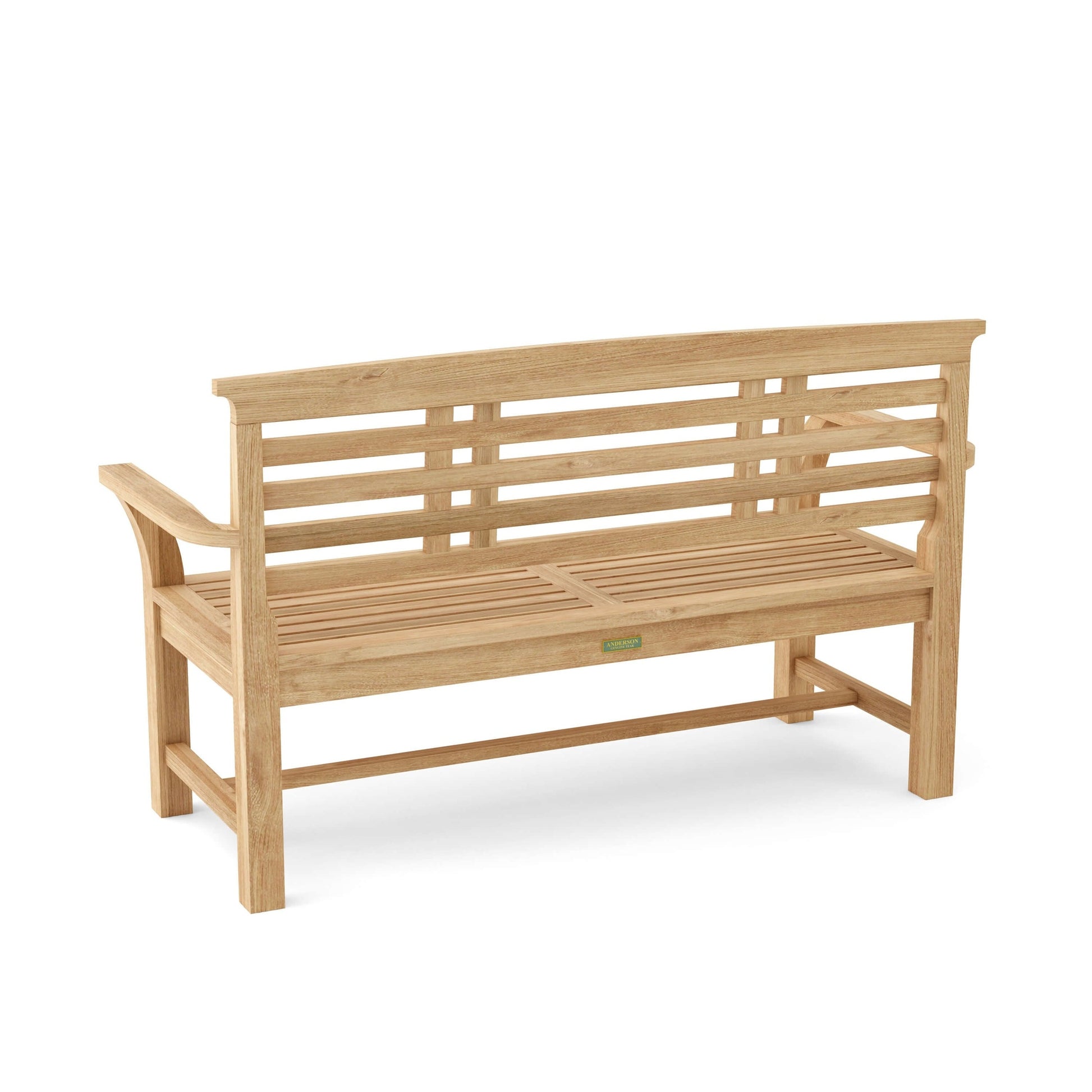 Wooden bench on a white background