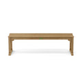 Mason 3-Seater Backless Teak Wood Outdoor Bench - Versatile Dining & Patio Seating