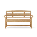 Sakura 2-Seater Teak Outdoor Bench - Japanese Style Patio Seating