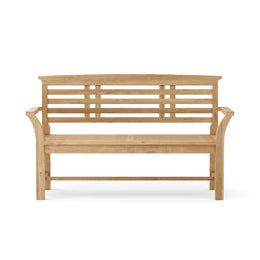 Sakura 2-Seater Teak Outdoor Bench - Japanese Style Patio Seating