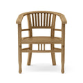 Captain’s Teak Dining Armchair - Classic Outdoor Patio Chair with Curved Back