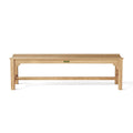 Hampton 3-Seater Backless Teak Wood Bench - Versatile Dining or Garden Seating