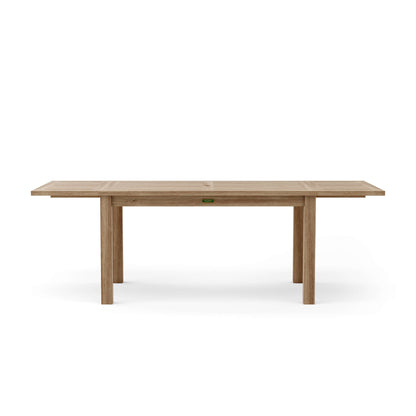 Wooden dining table on a white background