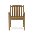 Chelsea Teak Dining Armchair - Classic Outdoor Patio Seating with Curved Back