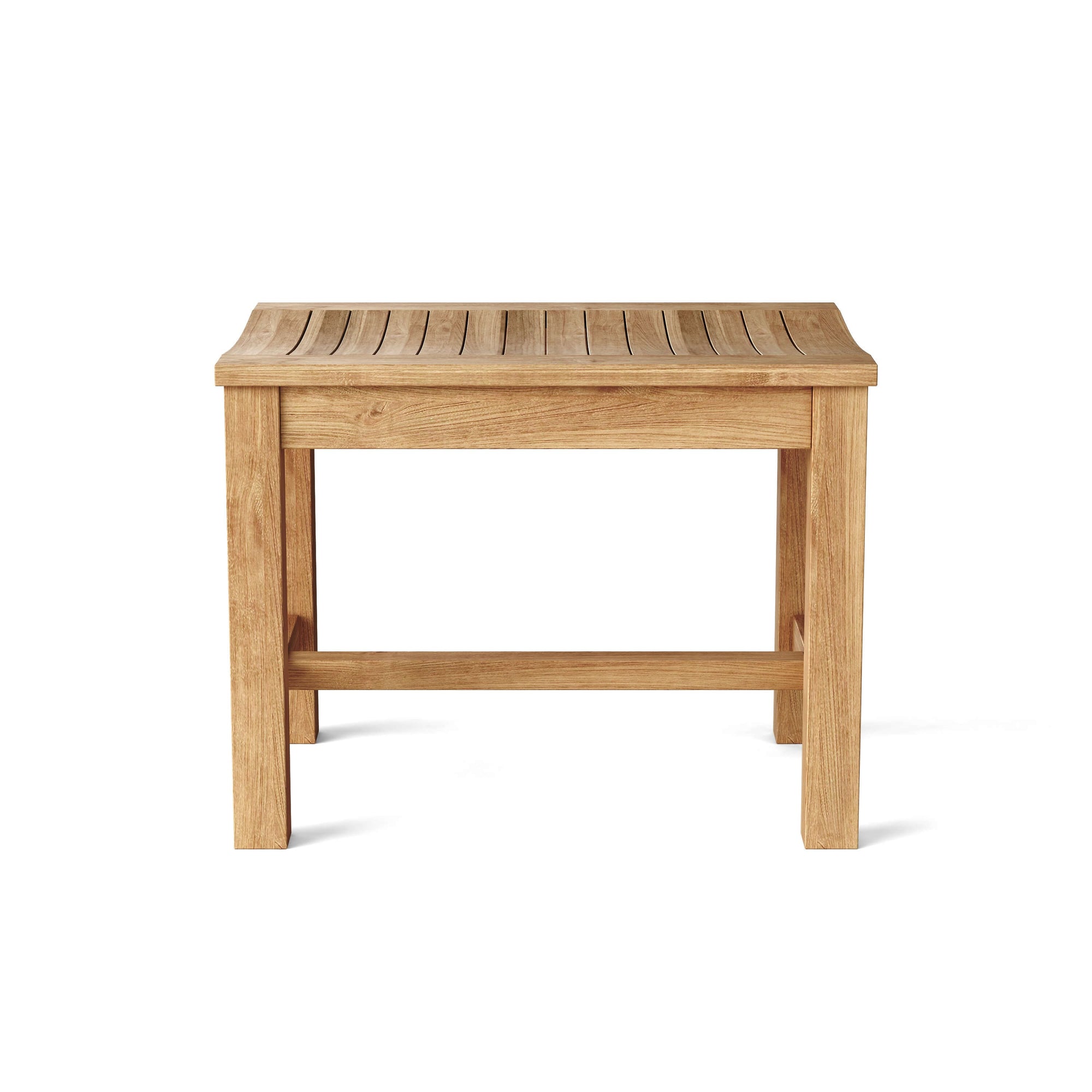 Wooden stool on a white background