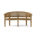 Curve 3-Seater Teak Outdoor Bench - Extra Thick Wood, Elegant Curve Styling