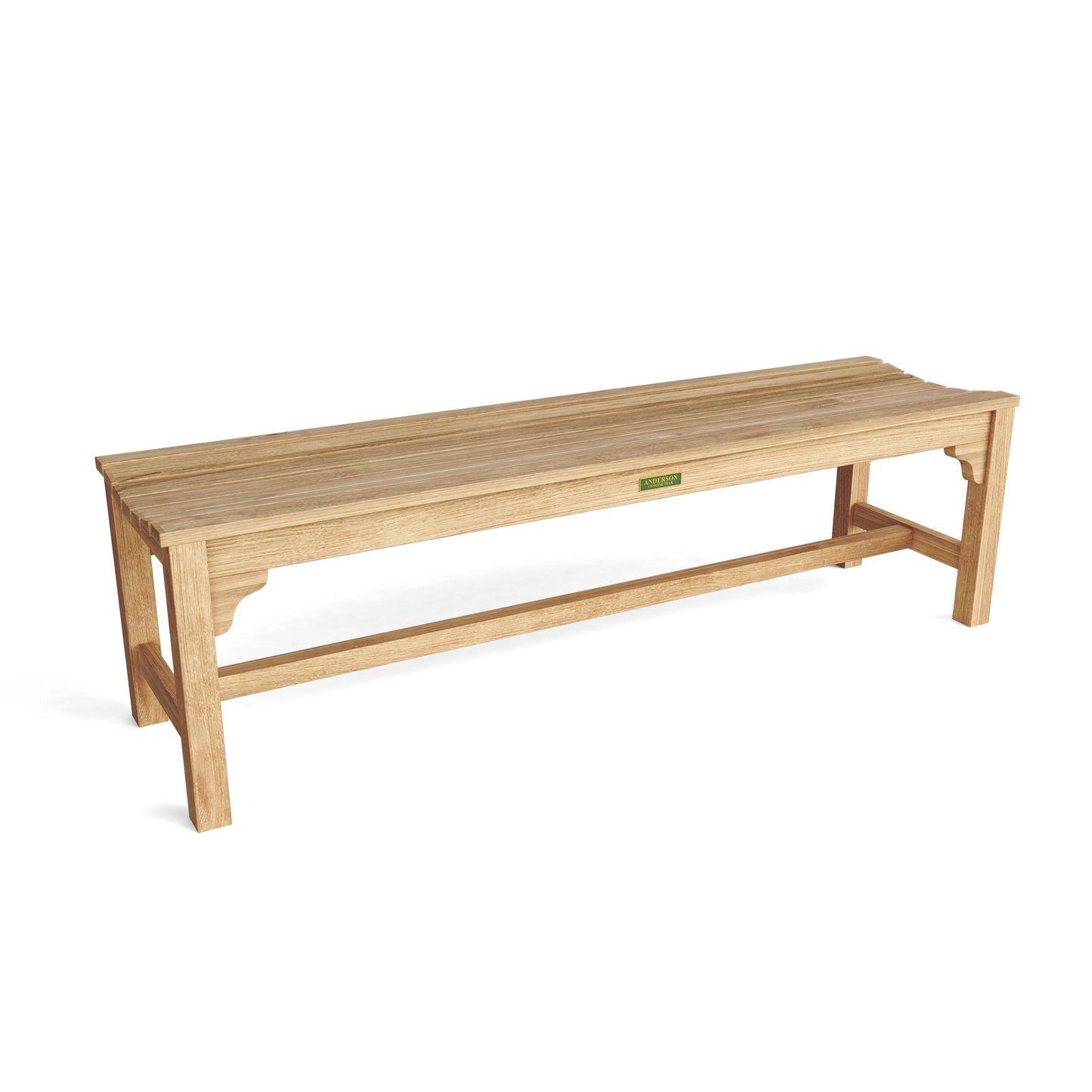 Wooden bench on a white background