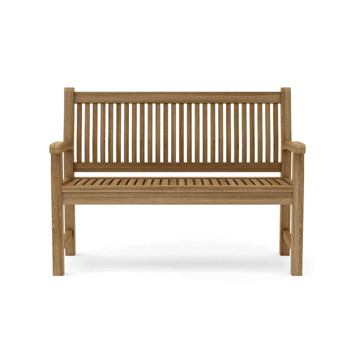 Wooden bench on a white background