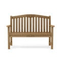 50" Round Rose Teak Wood Bench - 2-Seater Round Back Design