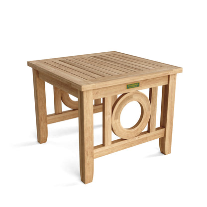 Anderson Teak Natsepa Square Side Table - teak outdoor accent side table front view