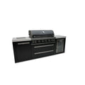 Mont Alpi 805 Black Stainless Steel Island with Fridge Cabinet - MAI805-BSSFC
