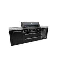 Mont Alpi 805 Black Stainless Steel Island with Fridge Cabinet - MAI805-BSSFC