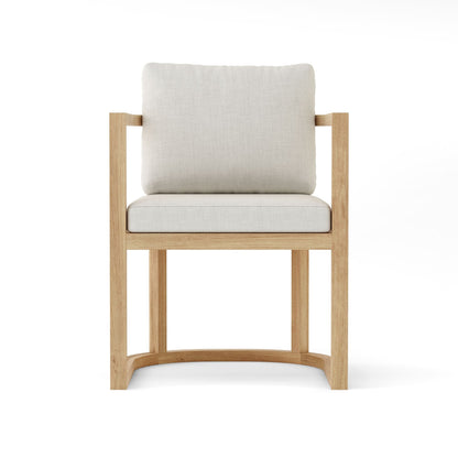Chair with light gray cushion on a white background