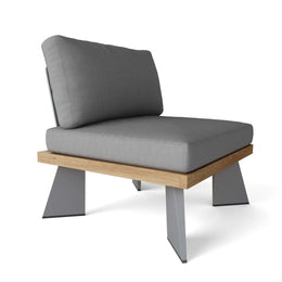 Oxford Platform 1-Seater – Teak & Aluminum Outdoor Chair