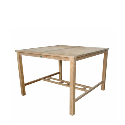 Wooden dining table on a white background