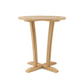 Descanso 35" Round Teak Bar Table - Solid Wood Outdoor Bistro Table