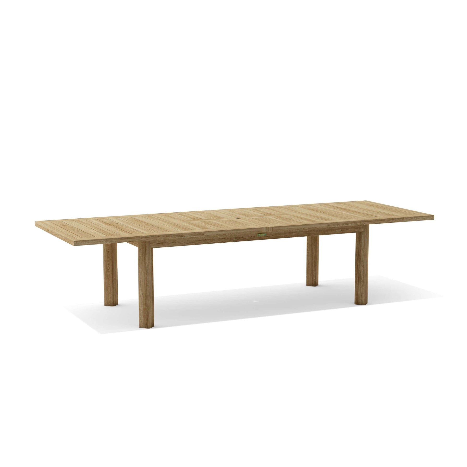 Wooden table on a white background