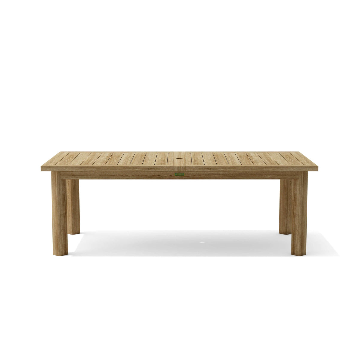 Wooden table on a white background