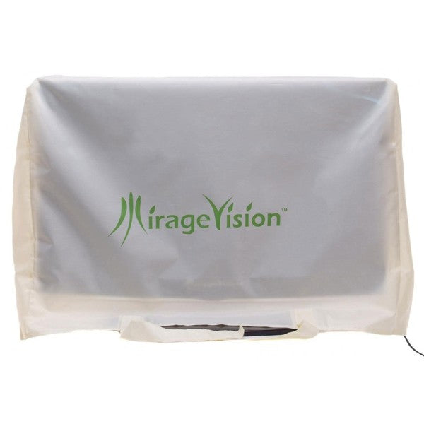 White pouch with 'MirageVision' logo on a white background