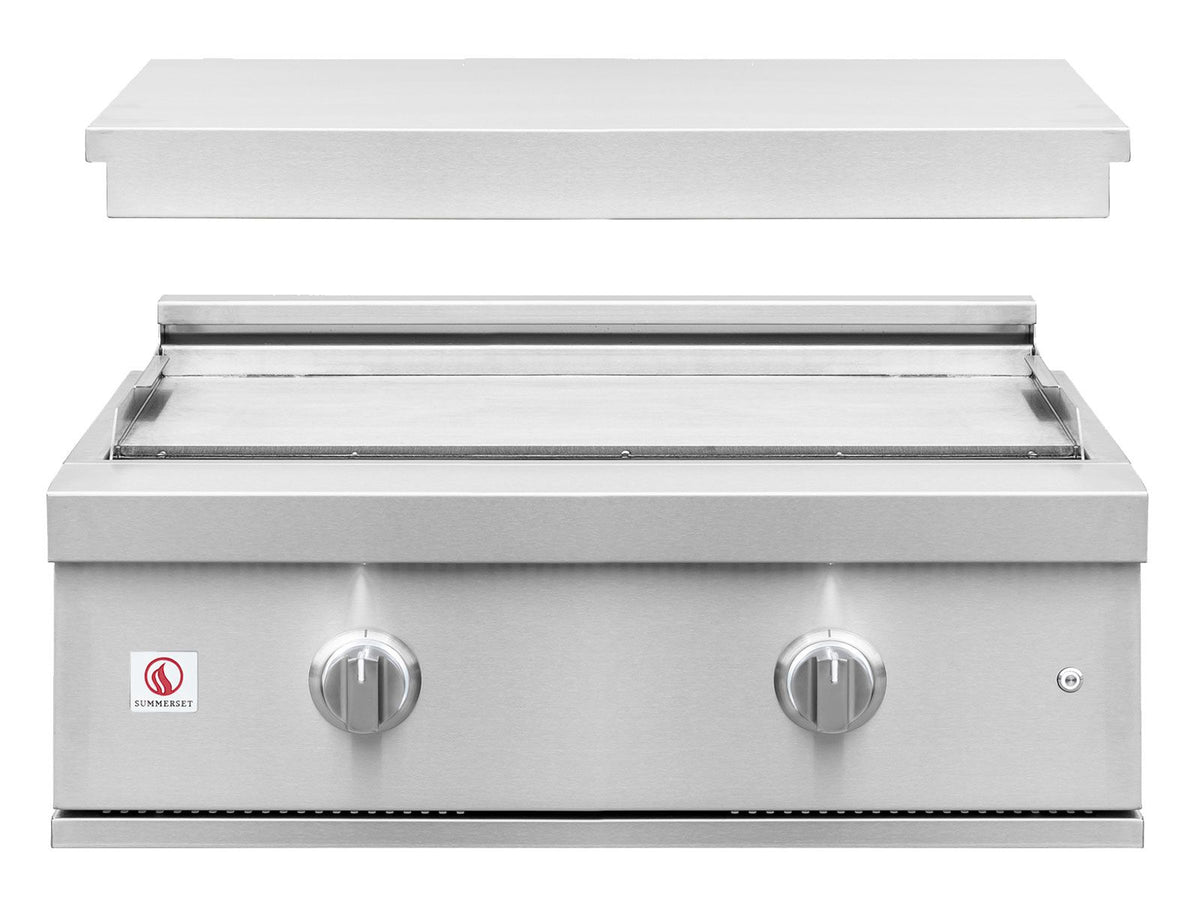 Summerset Pro Series 30-Inch Built-In Stainless Steel Gas Griddle – Dual 18,000 BTU U-Tube Burners
