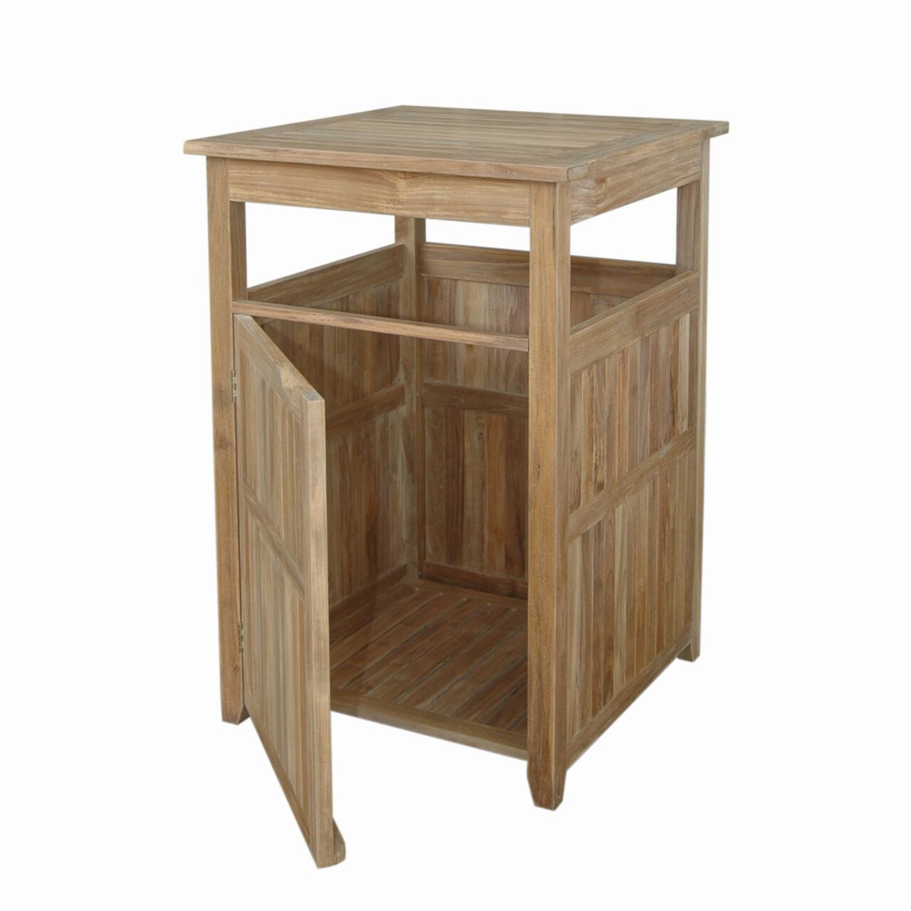 Cobana Large Trash Bin – Teak Outdoor Waste | BetterPatio // BetterPatio.com