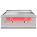 TrueFlame 30 inch Built-In Gas Griddle Grill, Natural Gas or Liquid Propane