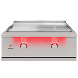 TrueFlame 30 inch Built-In Gas Griddle Grill, Natural Gas or Liquid Propane
