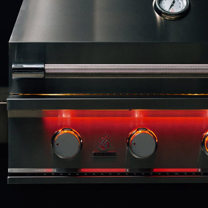 TrueFlame 32-Inch Built-In Gas Grill TF32 LED Rotisserie - lifestyle outdoor view image 9