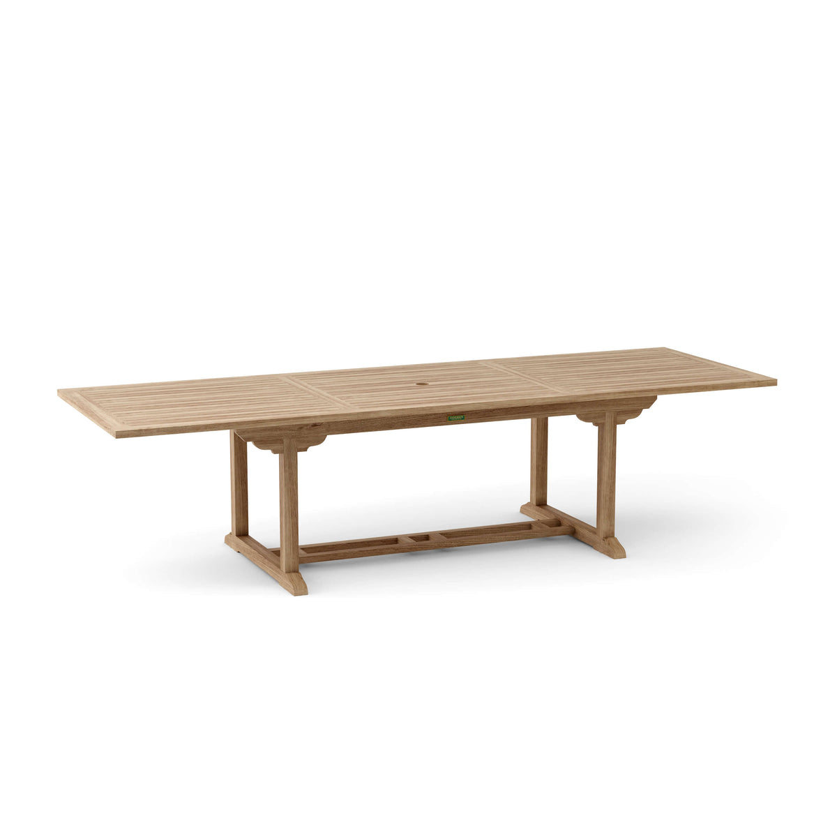 Wooden table on a white background