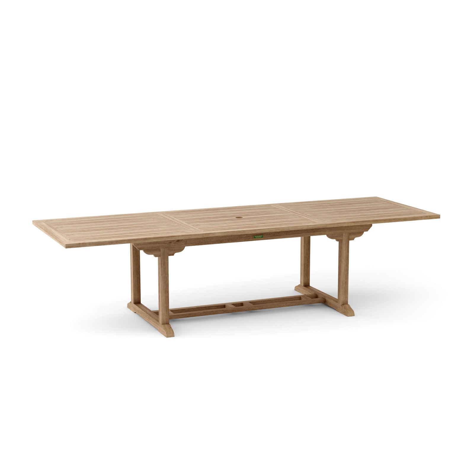Wooden table on a white background