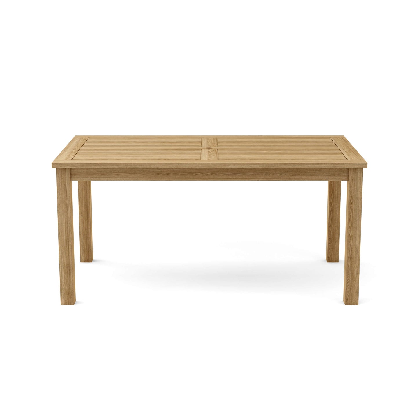 Wooden table on a white background
