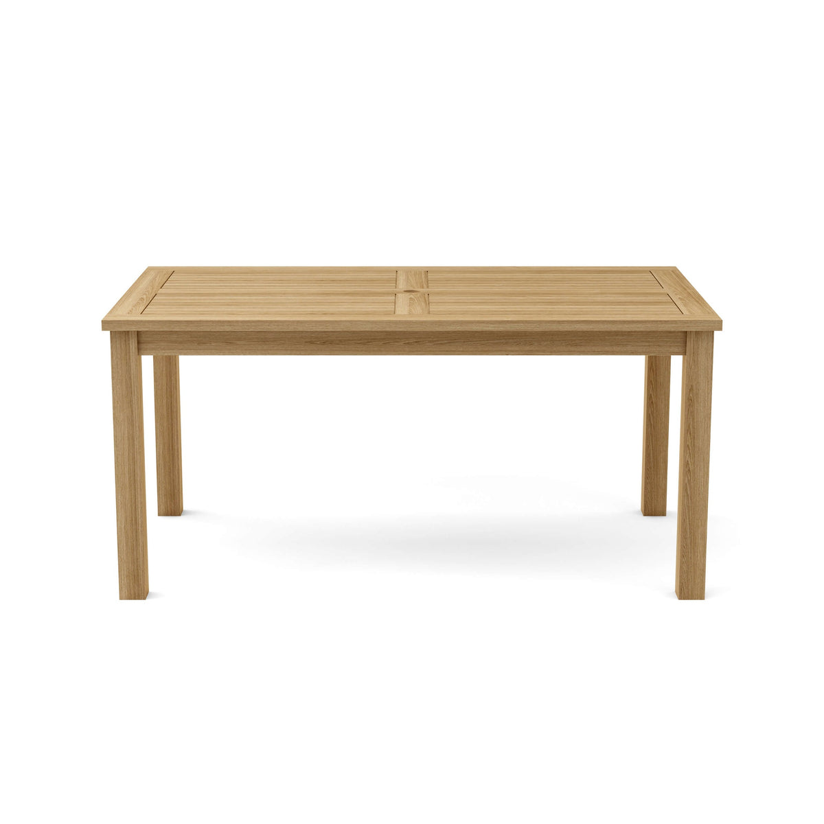 Wooden table on a white background