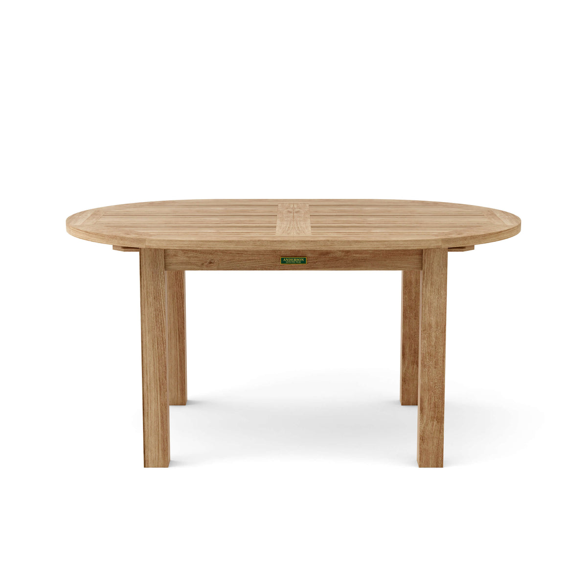 Wooden round table on a white background