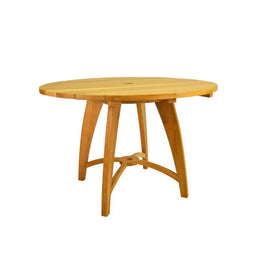 Florence 47" Round Outdoor Teak Table - Seats 4
