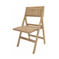 Windsor 3-Piece Teak Square Bistro Set with Folding Table & Chairs