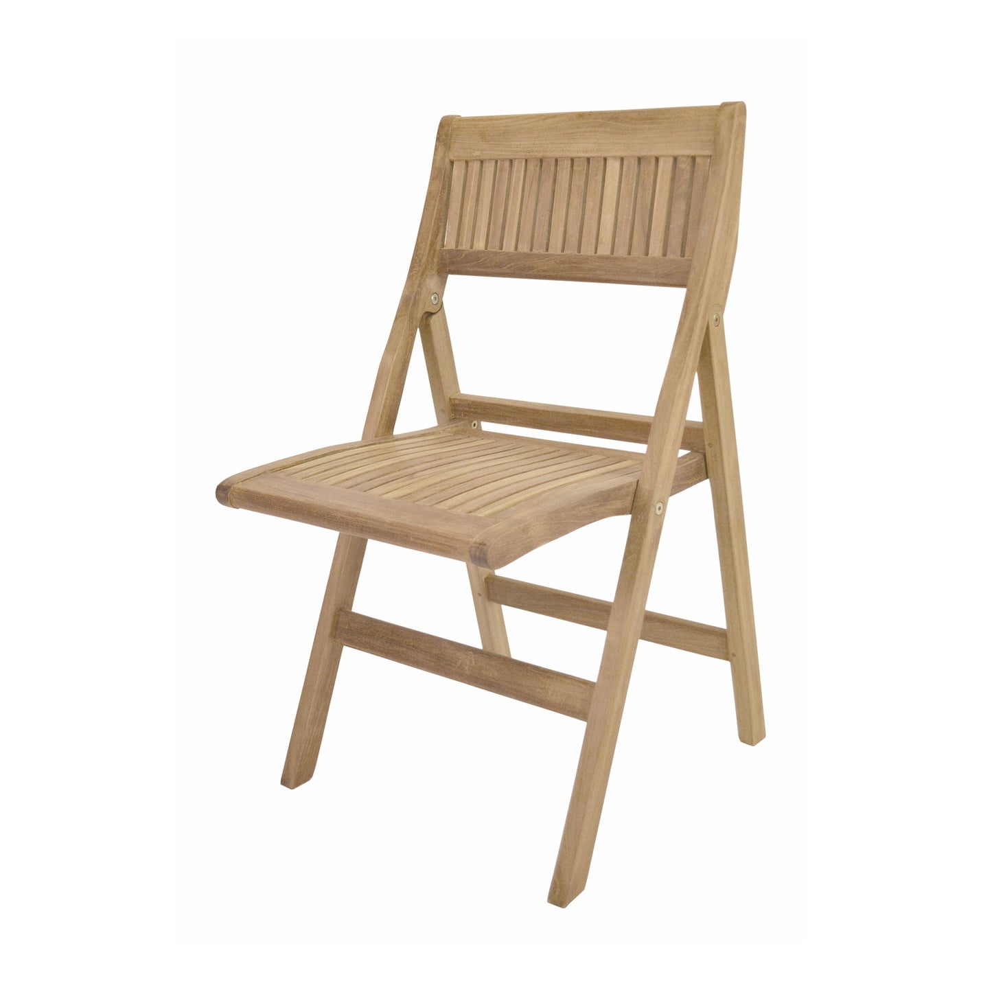 Wooden folding chair on a white background