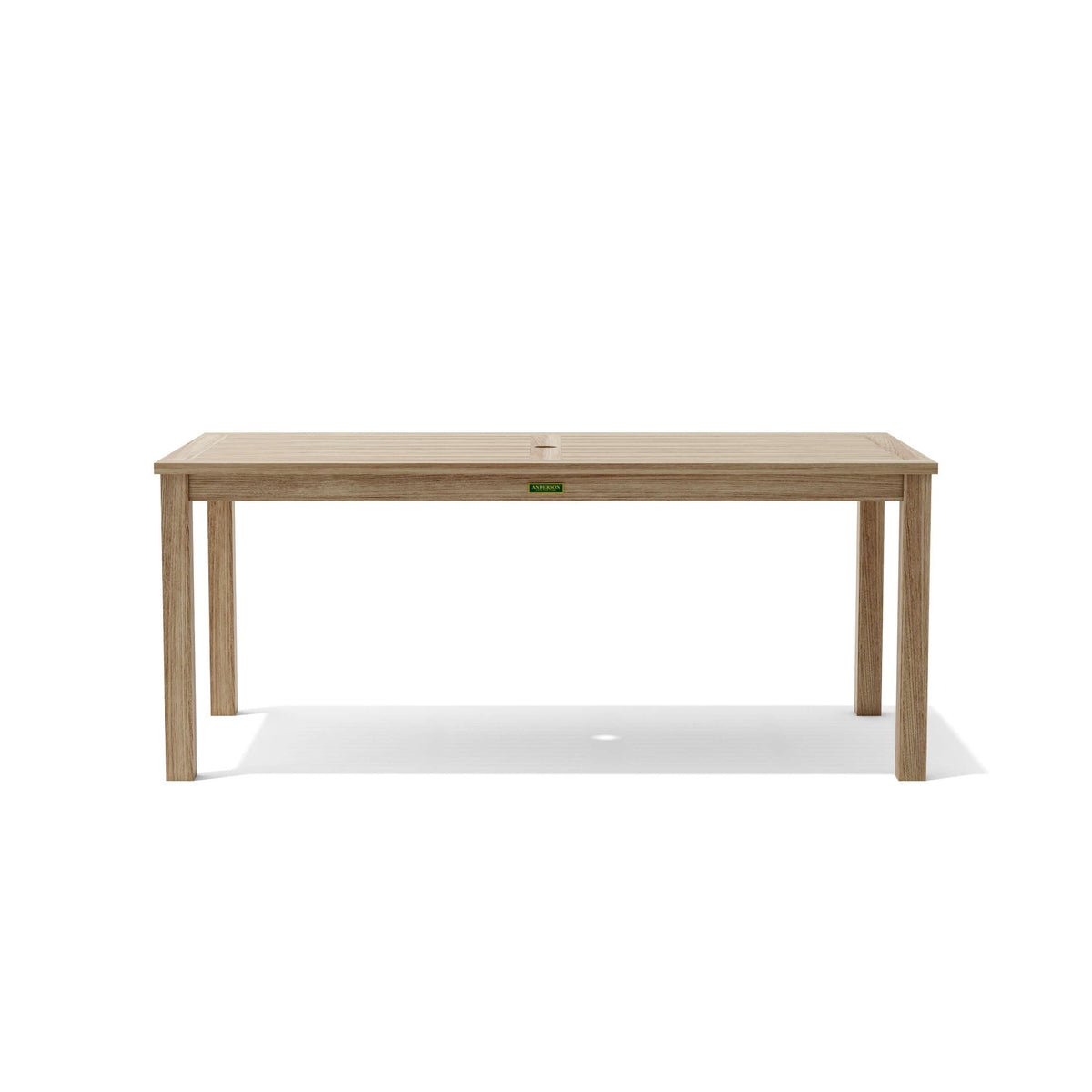 Wooden table on a white background