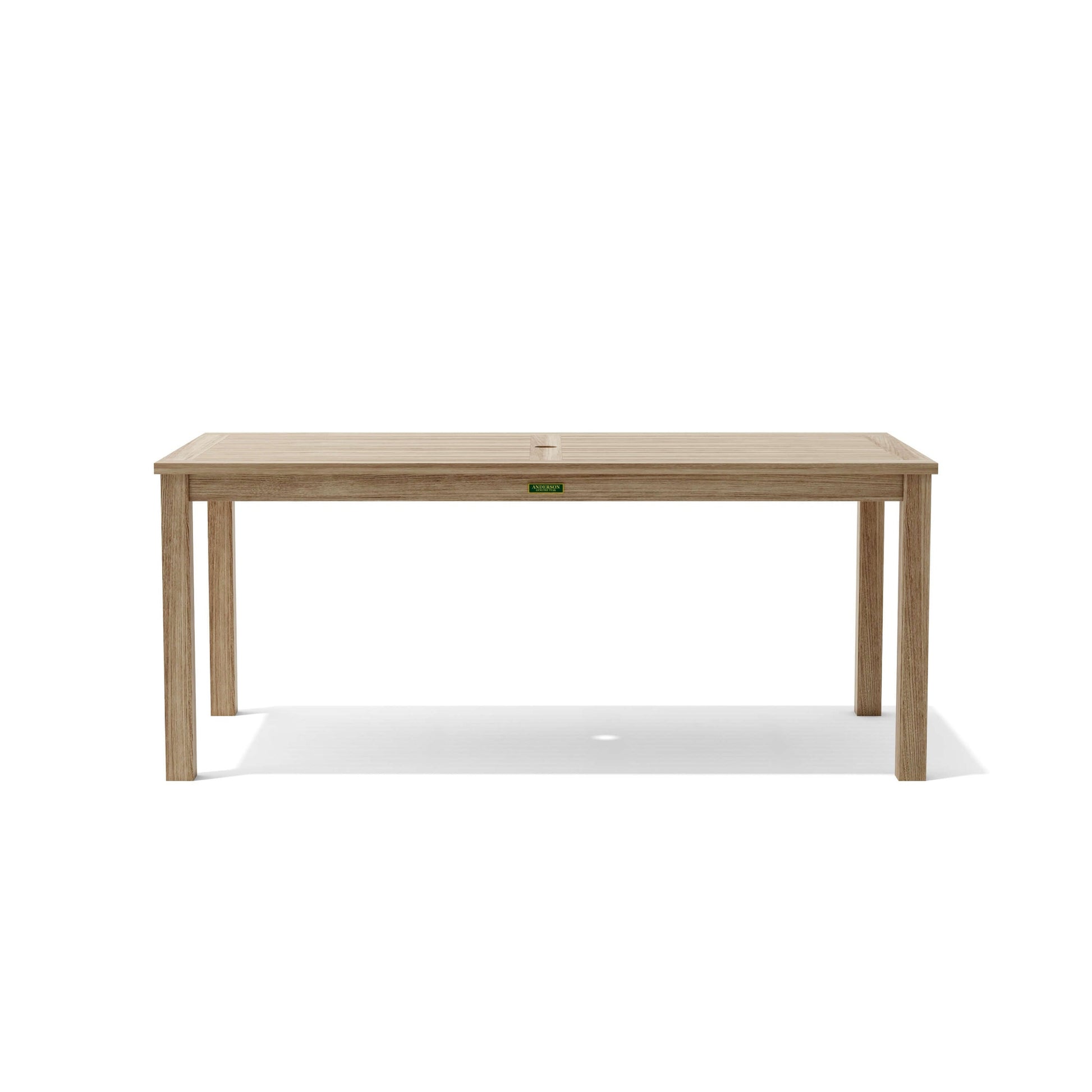 Wooden table on a white background