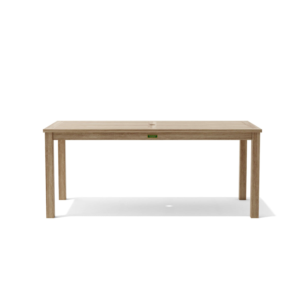 Wooden table on a white background