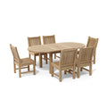 Bahama Sahara 7-Piece 8' Oval Teak Dining Set with Chairs
