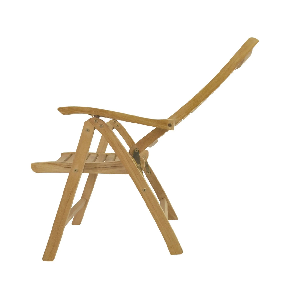 Anderson Teak Carina 5-Position Reclining Teak Armchair - reclining position view 10