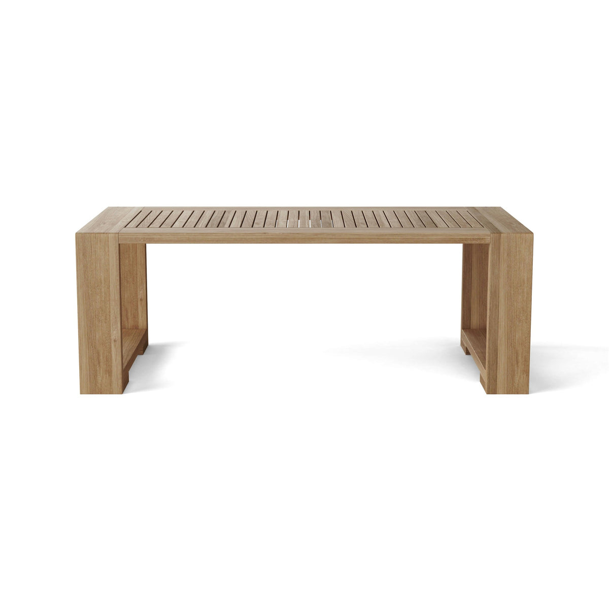 Wooden bench on a white background