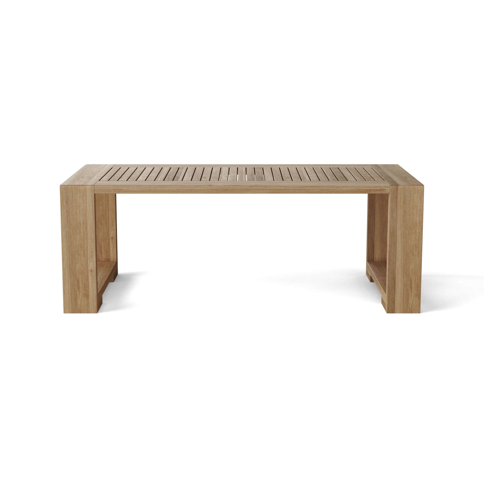 Wooden bench on a white background