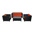 Coto de Casa 4-Piece Deep Seating Outdoor Set - Wicker & Cushions