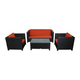 Coto de Casa 4-Piece Deep Seating Outdoor Set - Wicker & Cushions